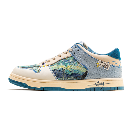 Konstnärliga unisex sneakers med stjärnnatt-design och komfortsoffa – Lior