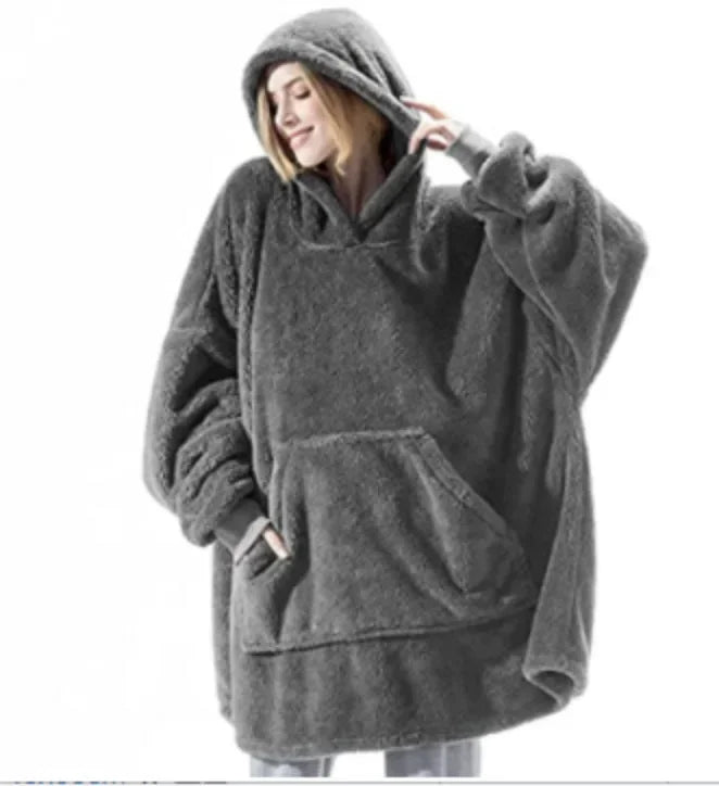 Oversized flanellfleece-tröja för damer och herrar – FleeceHaven