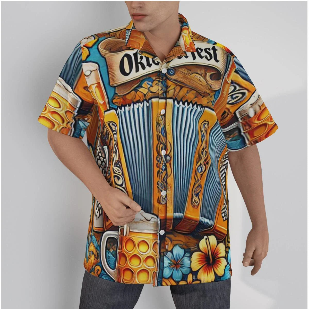 Herrskjorta med Oktoberfest-tryck – BayernHemd Oktoberfest 2026