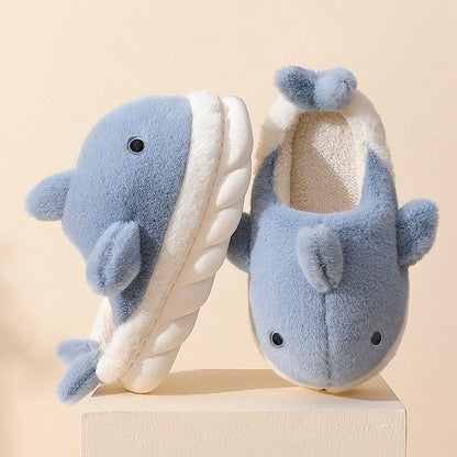 Mjuka plyschhajtofflor - Vinterunderverk SnugShark