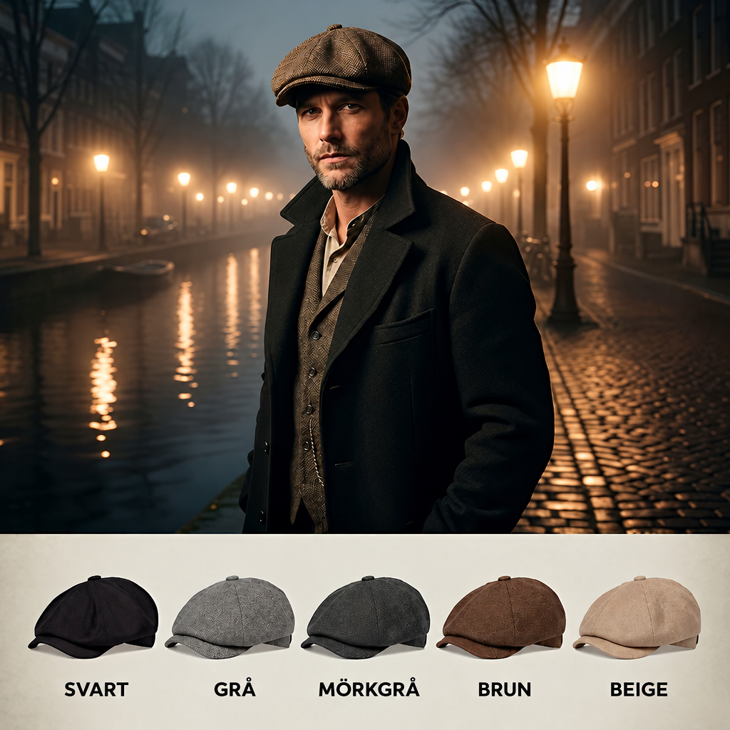 Vintage flat cap - klassisk newsboy-keps i retrostil