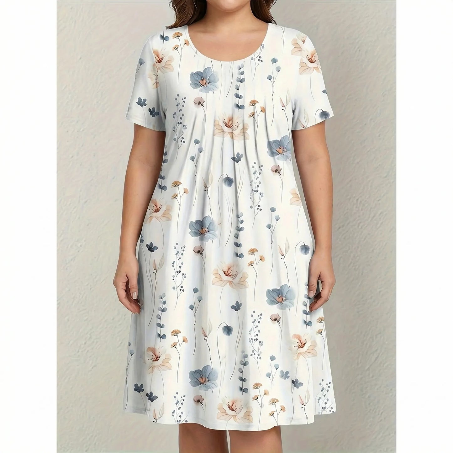 Short Sleeve Casual Dress Plus Size - Brenda