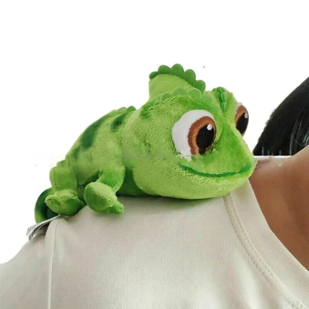 Grünes Chamäleon Plüschtier mit Magnet, Schulterspielzeug, Kinder, Geschenkidee.