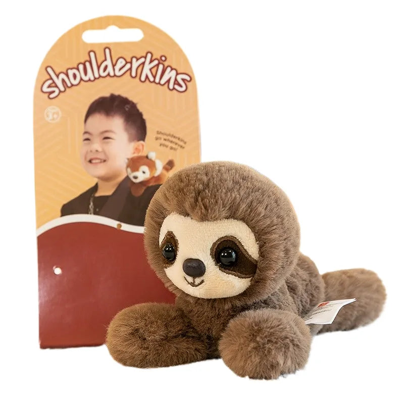 Braunes Faultier Plüschtier, magnetisch, für die Schulter, Kinder, Geschenk, Spielzeug.