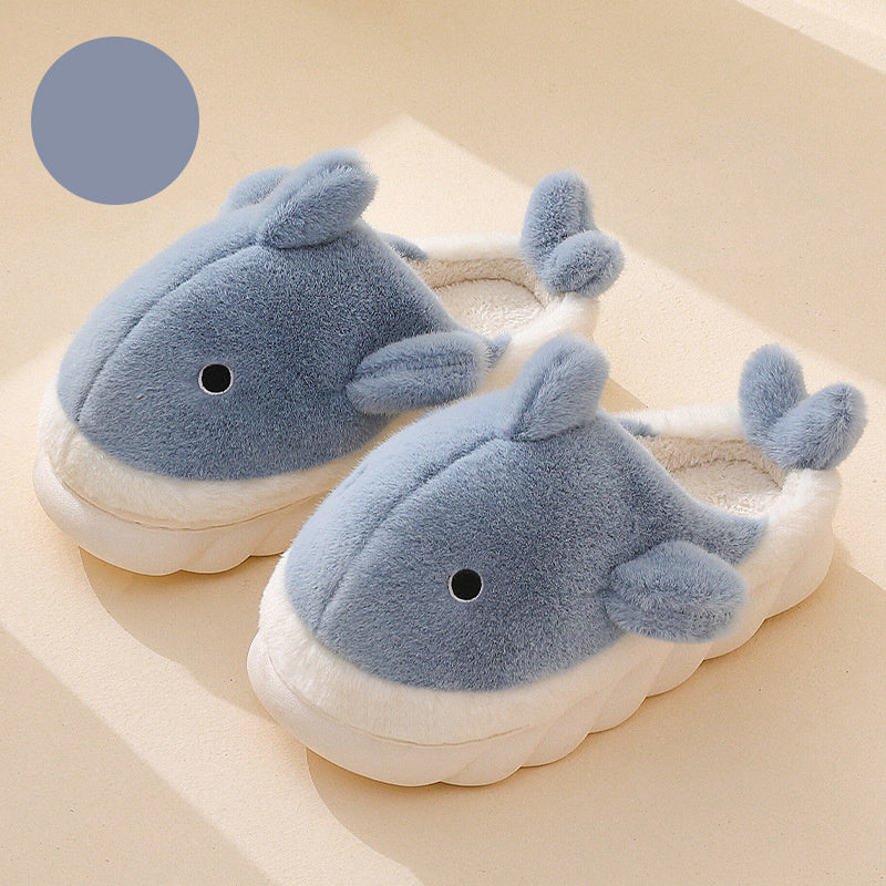 Mjuka plyschhajtofflor - Vinterunderverk SnugShark