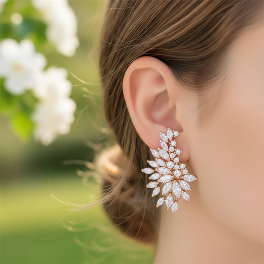 Silber Und Zirkonia Ohrstecker - Glamouria 