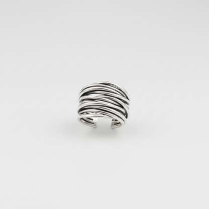 Silberner Schichtenring - LayerRing 