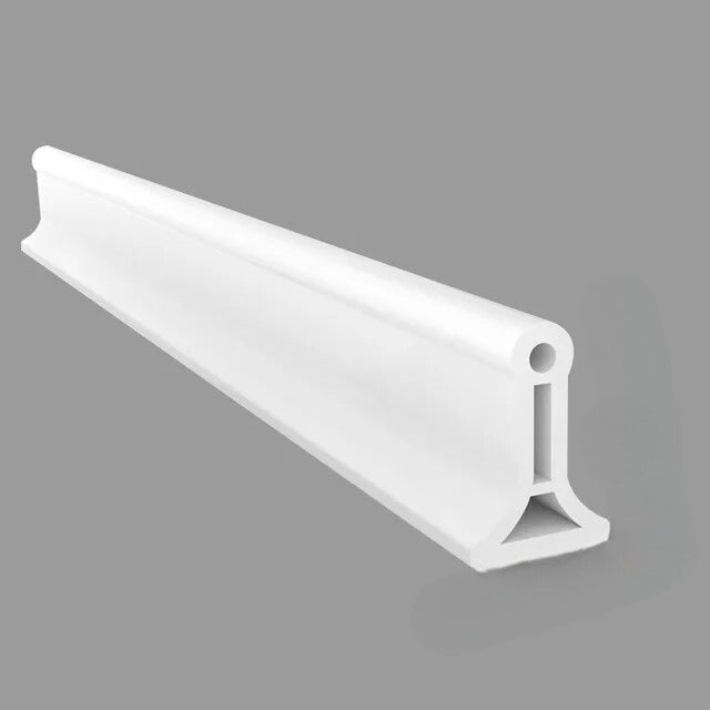 Weißer Silikon-Wasserstopper für Badezimmer, flexibel, Duschbarriere, trocken-nass Trennung.