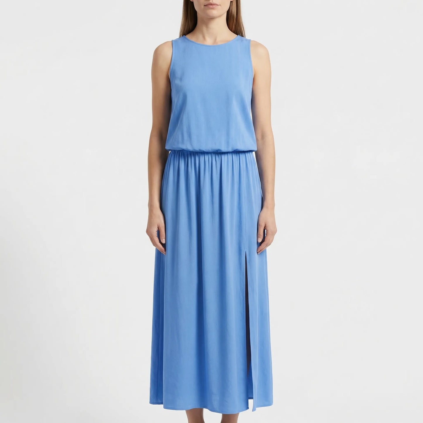 Sleeveless Maxi Dress With Side Split - Vickie