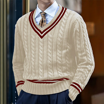 Slim-Fit-Pullover Mit V-Ausschnitt - Rocco