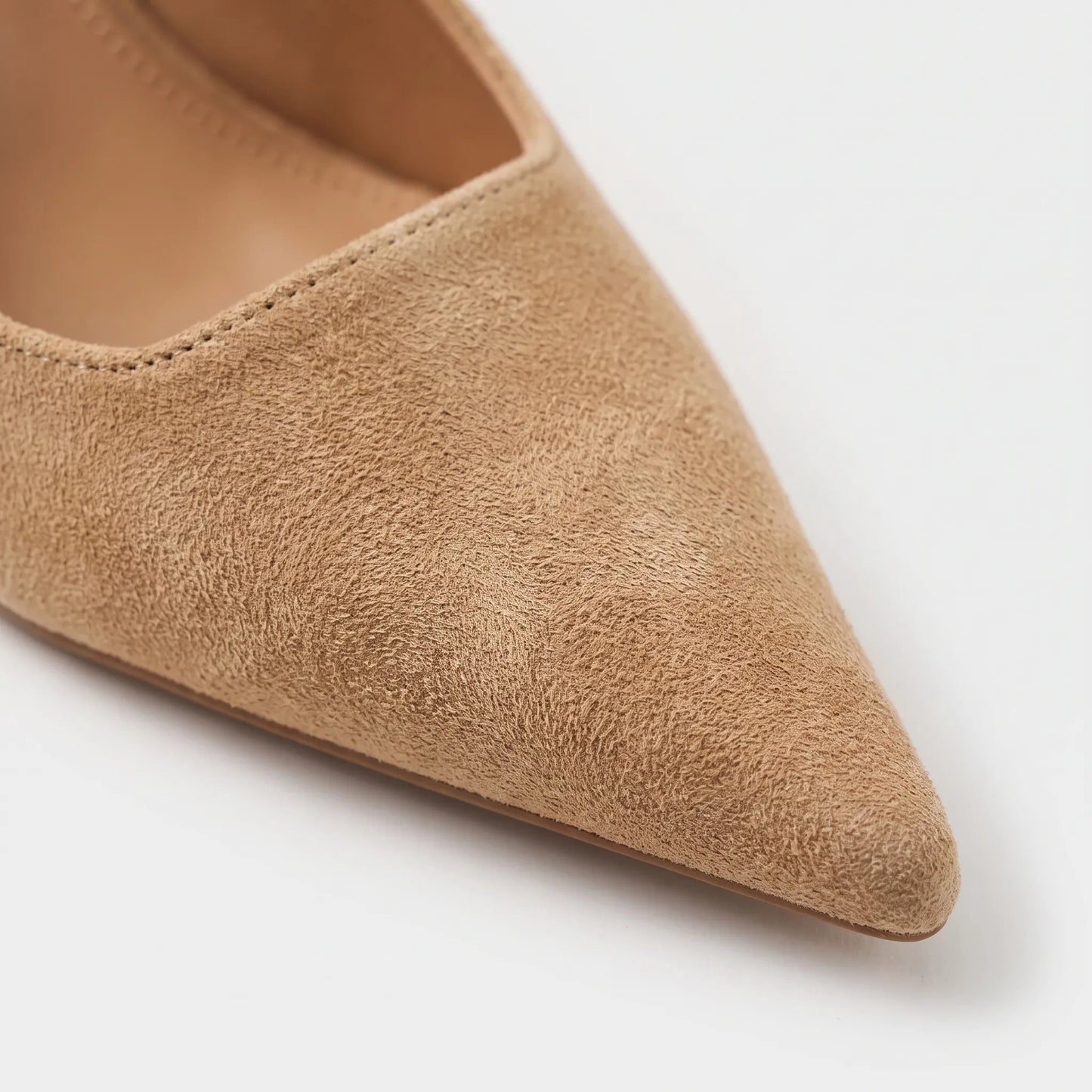Slingback Sandaler Med Spetsig Tå Och Låg Klack - Carrie
