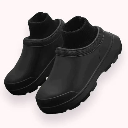 Slip-On Clog With Knitted Ankle Cuff - Madeline