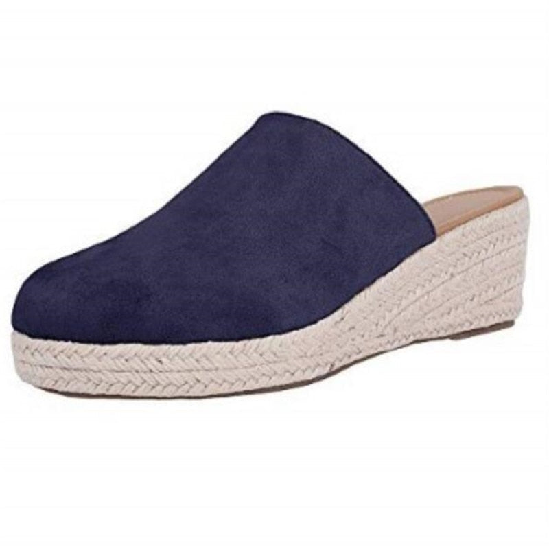 Slip-On Wedge Mule With Round Toe - Mary