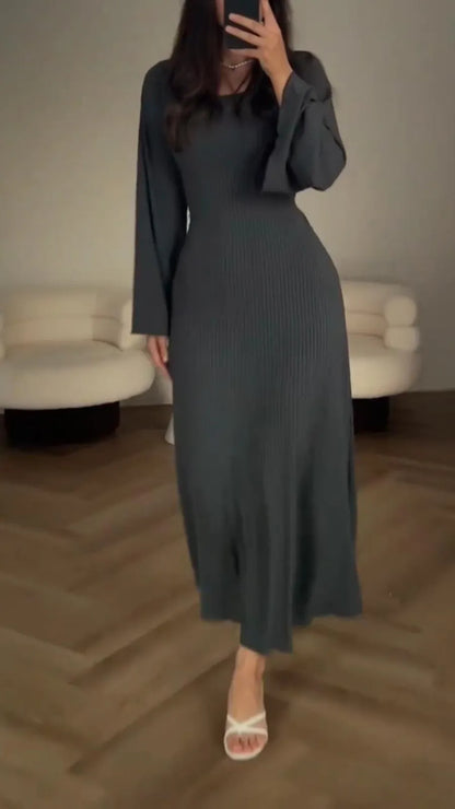 Elegant bodycon maxiklänning med snörning – Höstunder är Valencia