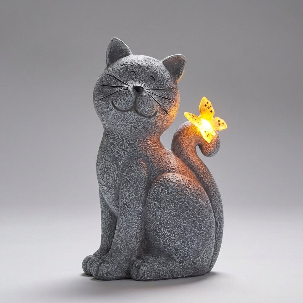 Solar Powered Garden Statue -  Glimmerpaws