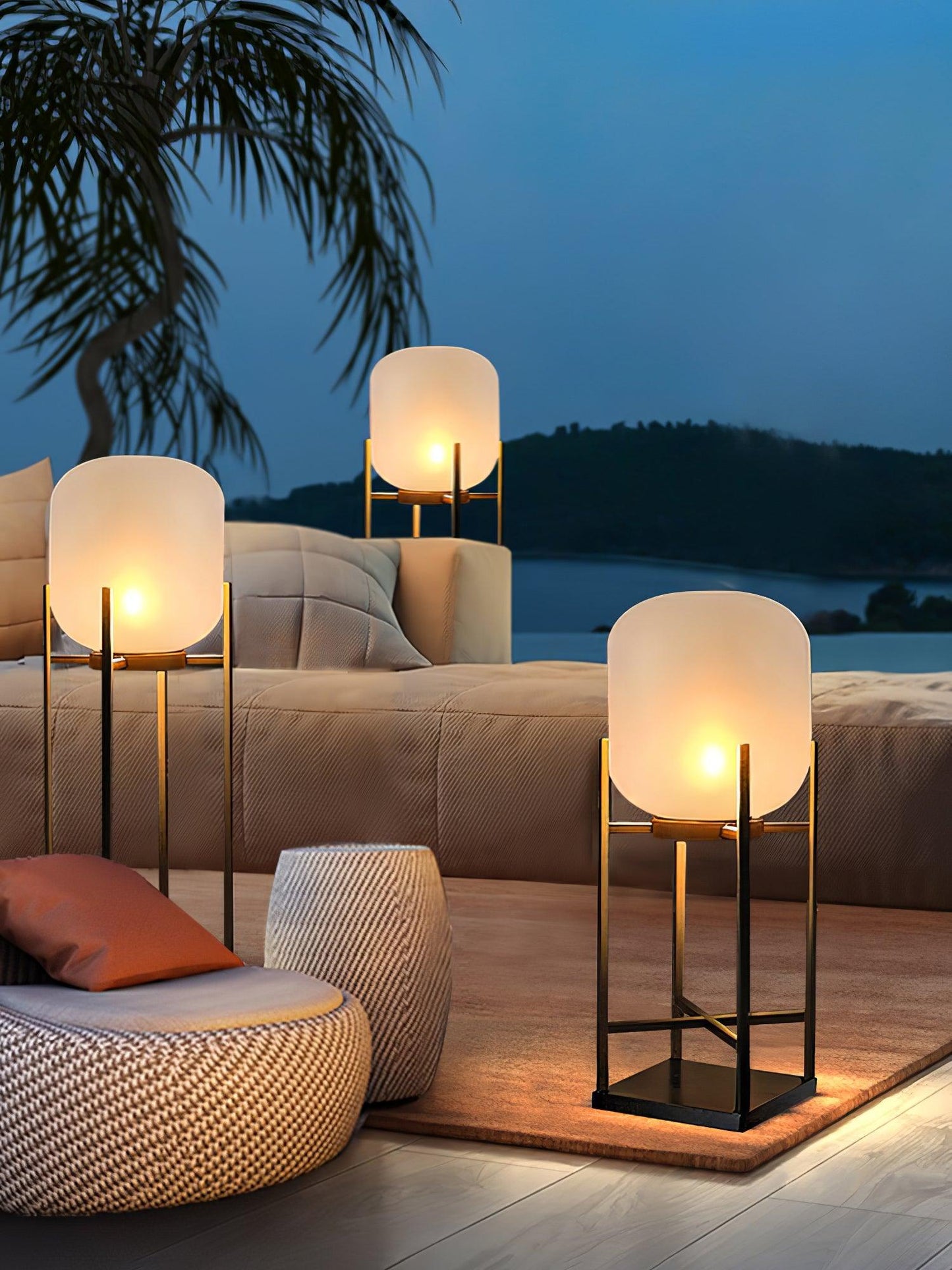 Solar Powered Lantern Floor Lamp -  Lumenaryx
