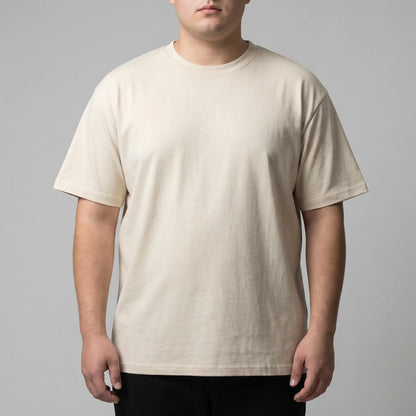 Solid Color Fitted Crew Neck Tee - Jeff