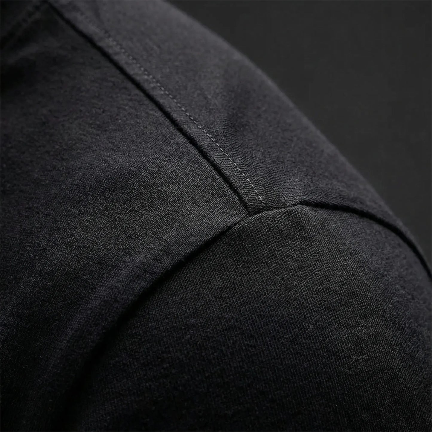 Solid Color Fitted Crew Neck Tee - Jeff