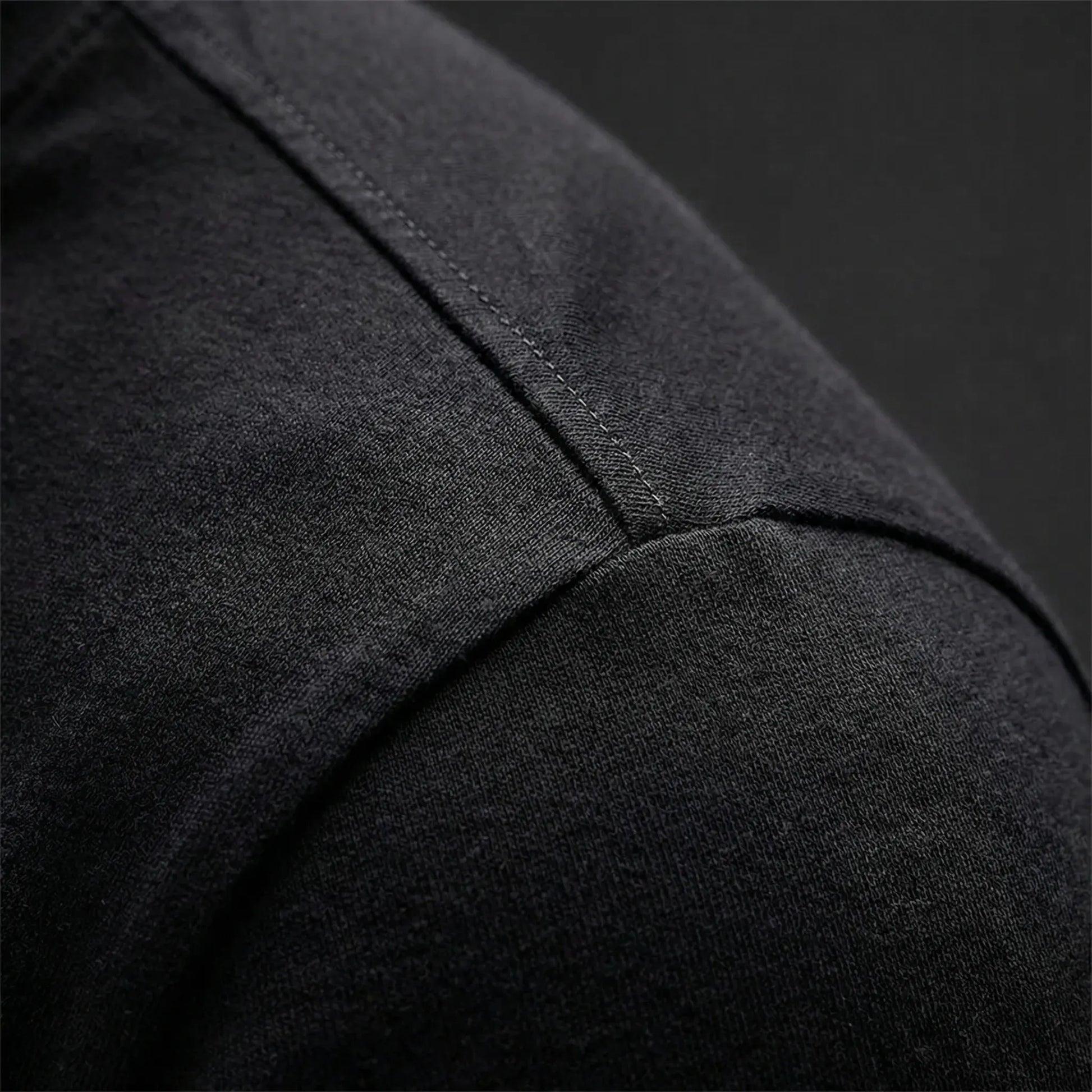 Solid Color Fitted Crew Neck Tee - Jeff