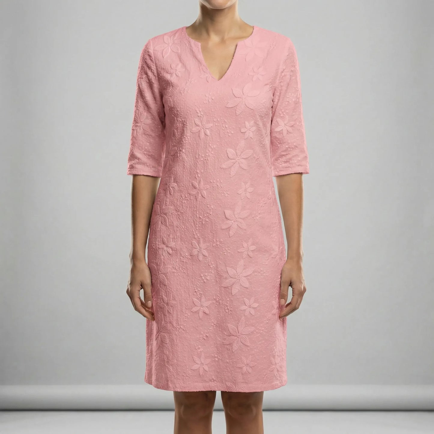 Sommerkleid Mit V-Ausschnitt Und Lockerem Schnitt - Ilayda