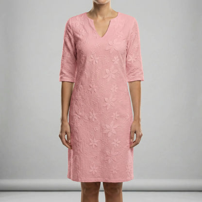 Sommerkleid Mit V-Ausschnitt Und Lockerem Schnitt - Ilayda