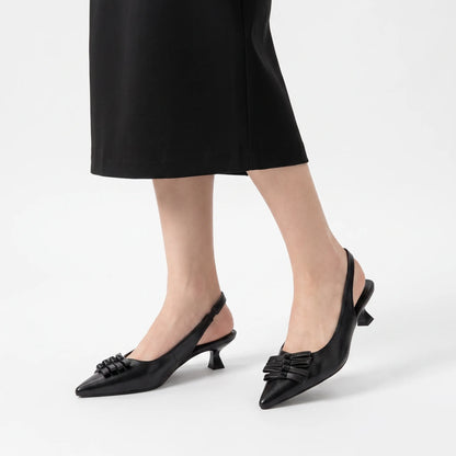 Spetsiga Slingback-Skor Med Låg Klack - Kristina