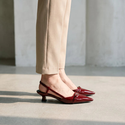 Spetsiga Slingbacks Med Klack - Victoria