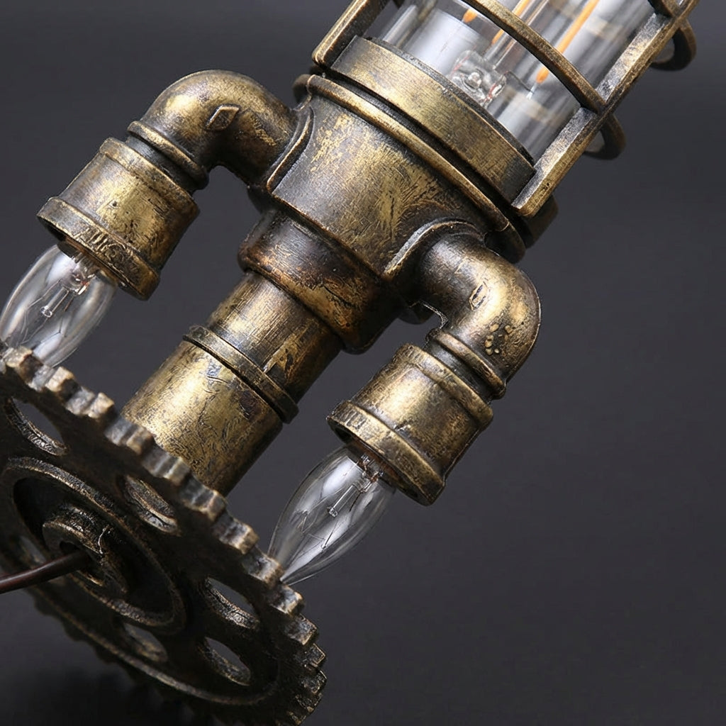 Steampunk Rocket Table Lamp - Aetherock