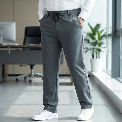 Straight Fit Elastic Waist Casual Pants - Donnie