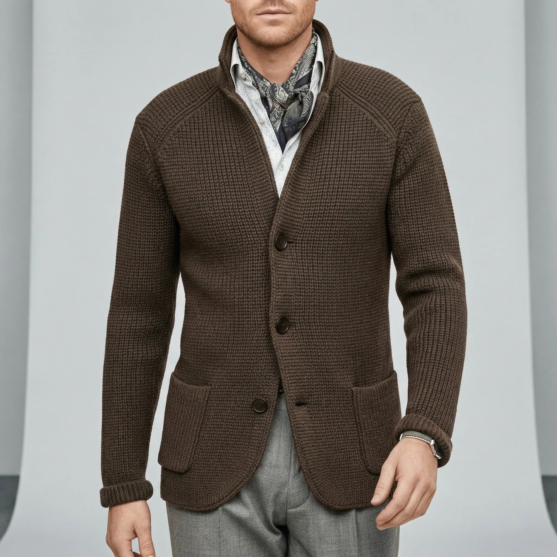 Strukturierter Strickjacke Mit Langen Ärmeln - Lennox