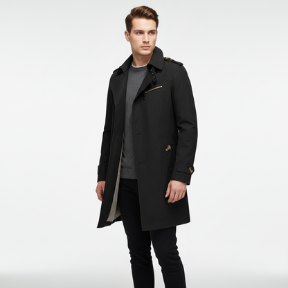 Strukturierter Trenchcoat Mit Schulterpolster - Warren