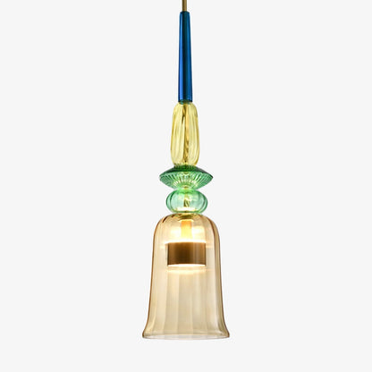Bunte LED-Hängelampe aus Glas, modernes Design, Wohnzimmerbeleuchtung, energiesparend.