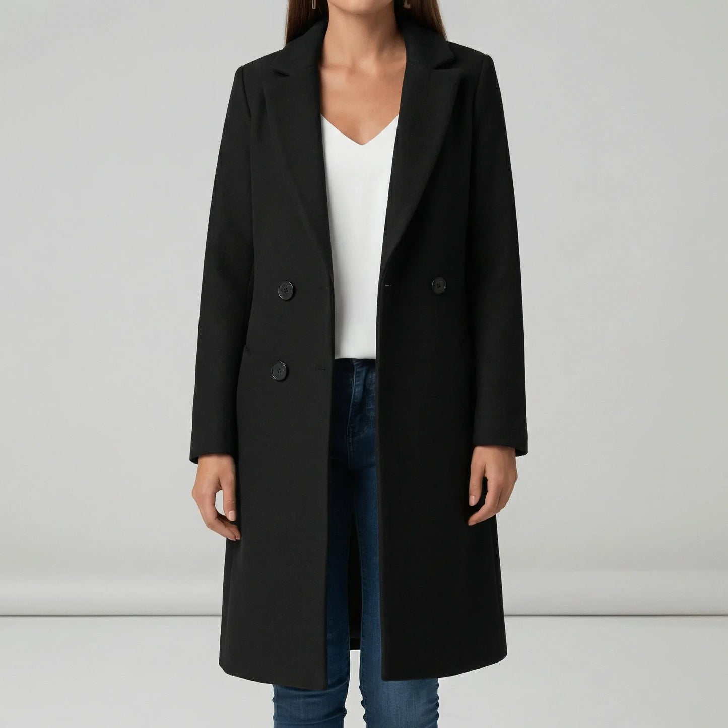 Taillierter Langer Mantel - Leni