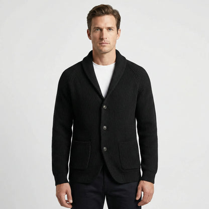 Taillierter Strickjacke Mit Schalkragen - Alberto