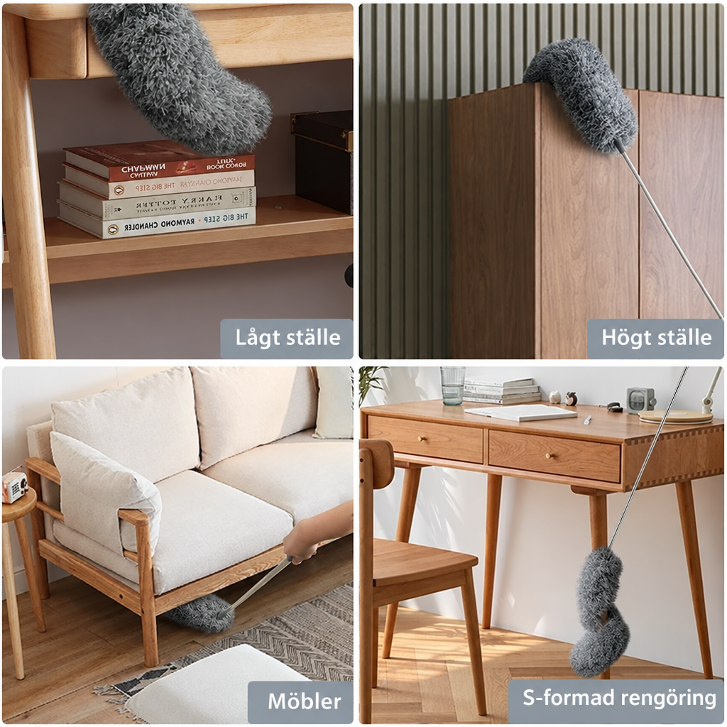 Extendable Microfiber Duster | Extra Long Reach | Flexible Head | Washable 8