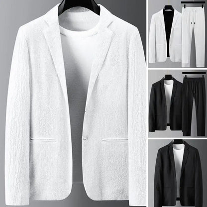 Textured Blazer And Trouser Two-Piece Set - Harvey