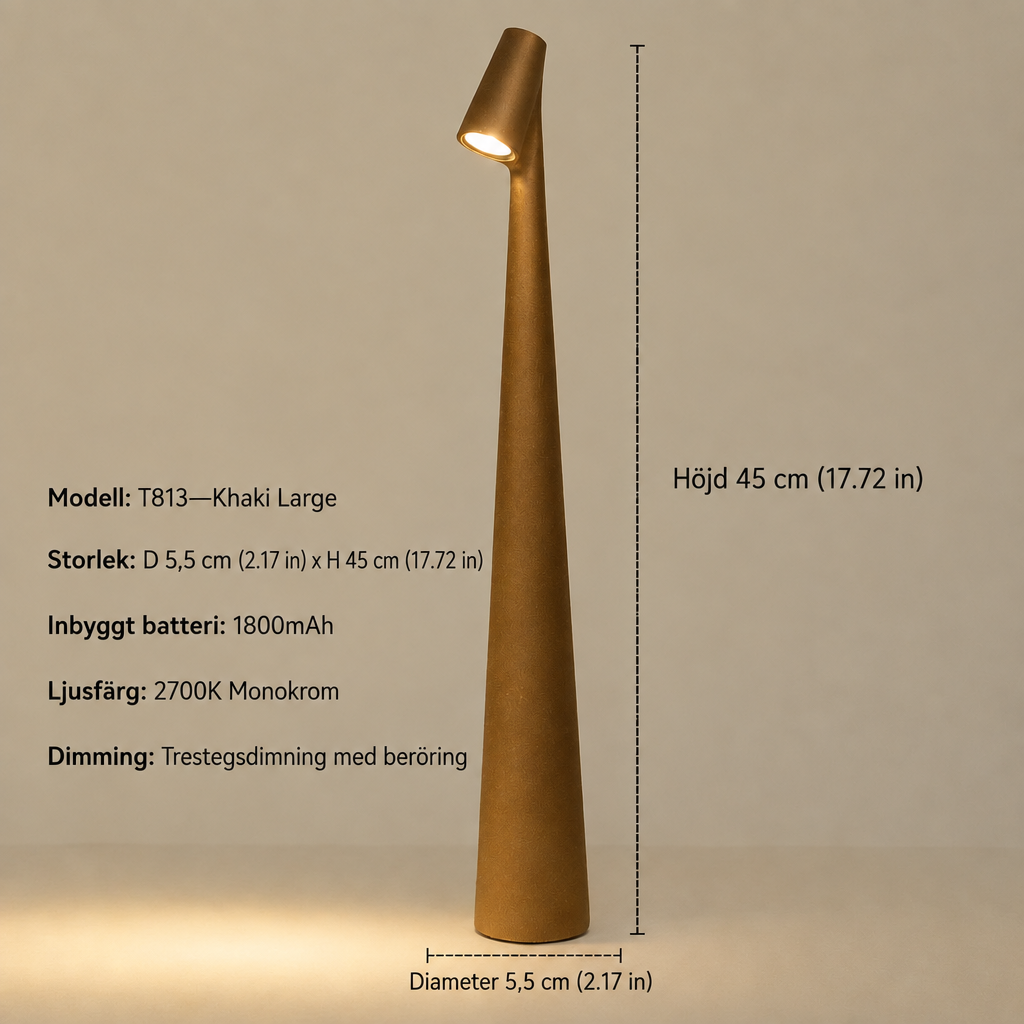 Cordless Designer LED Table Lamp with 3-Level Touch Dimming 20