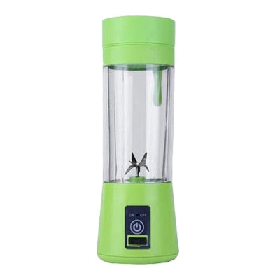 Grüner tragbarer USB-Mixer, elektrischer Entsafter, Mini-Küchenmaschine für Smoothies.