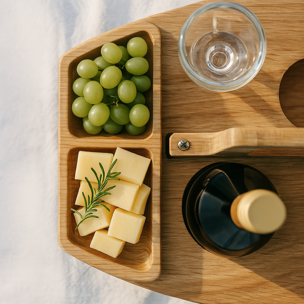 Bärbart picknickbord i trä för vin – WineNest