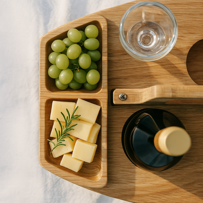 Bärbart picknickbord i trä för vin – WineNest