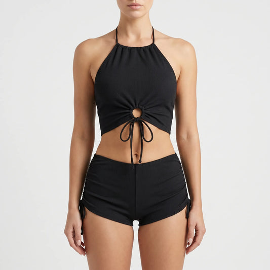 Two-Piece Ribbed Swimsuit Set - Zarley