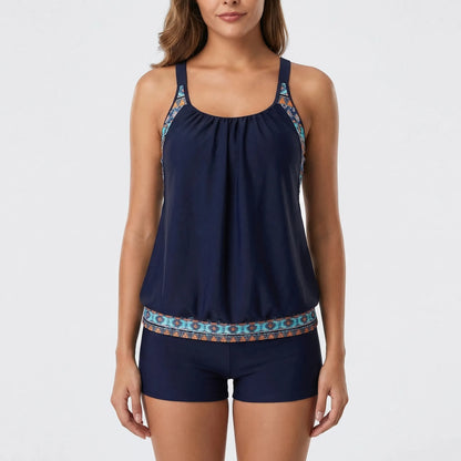 Two-Piece Tankini With Boyshort Bottoms - Rachel