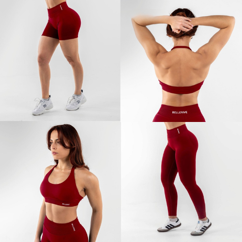 3-delat push-up-sportset – Ilana | Omedelbart lyft! för den perfekta passformen