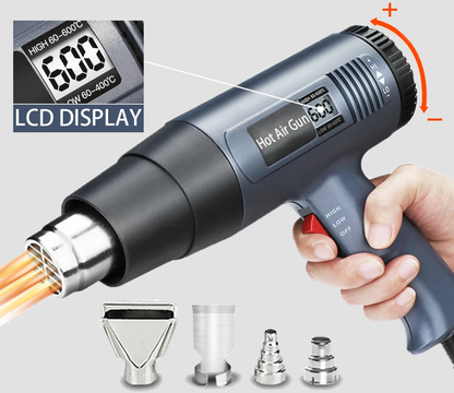 2000 W industrielektrisk värmefläkt med digital LCD-display och justerbar temperatur – ProTherm