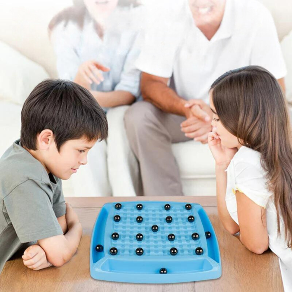 Magnetiskt logikspel Klotblock – Taktikbräda med spelkulor