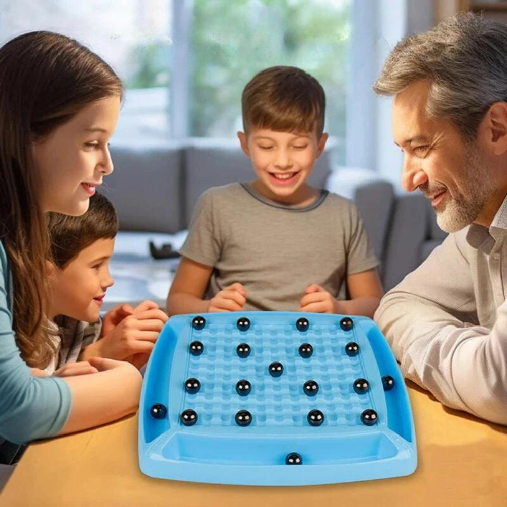 Magnetiskt logikspel Klotblock – Taktikbräda med spelkulor