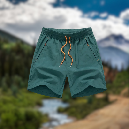 Herrlöparshorts med inre meshshorts och dragkedjefickor - Nikoas
