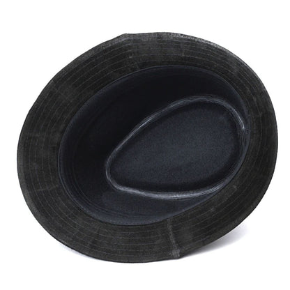 Schwarzer Filzhut, klassisch, elegant, Unisex, modisch, vielseitig, Accessoire, Kopfbedeckung.