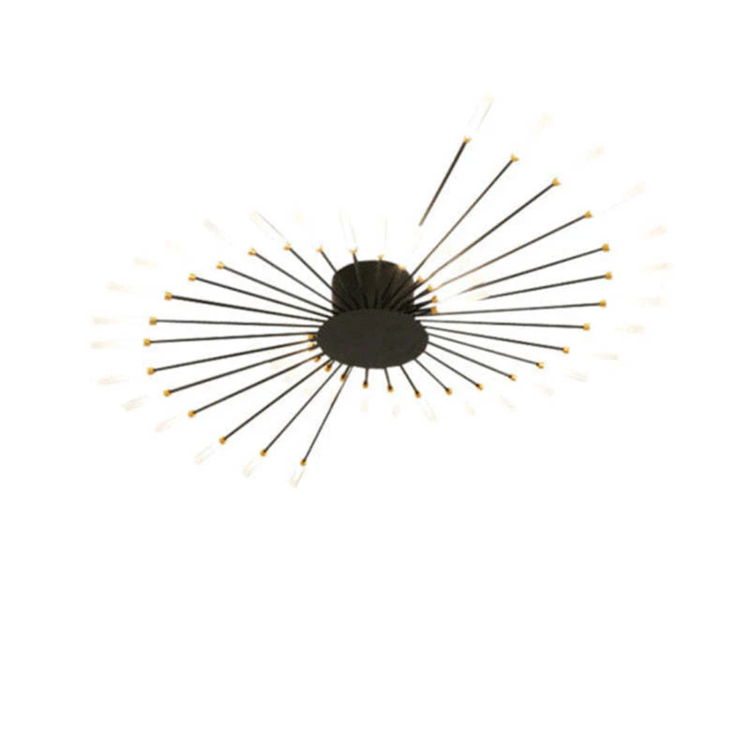 Moderne schwarze Deckenleuchte, spiralförmiges Design, LED, Wohnzimmerbeleuchtung.