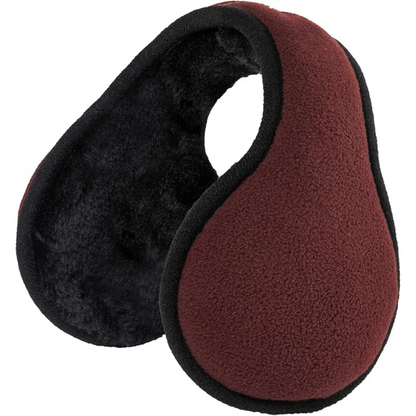 Bordeauxrote Ohrenschützer aus Fleece, Winteraccessoire, warm, weich, Unisex.